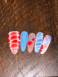 Blooming 4th press on nails